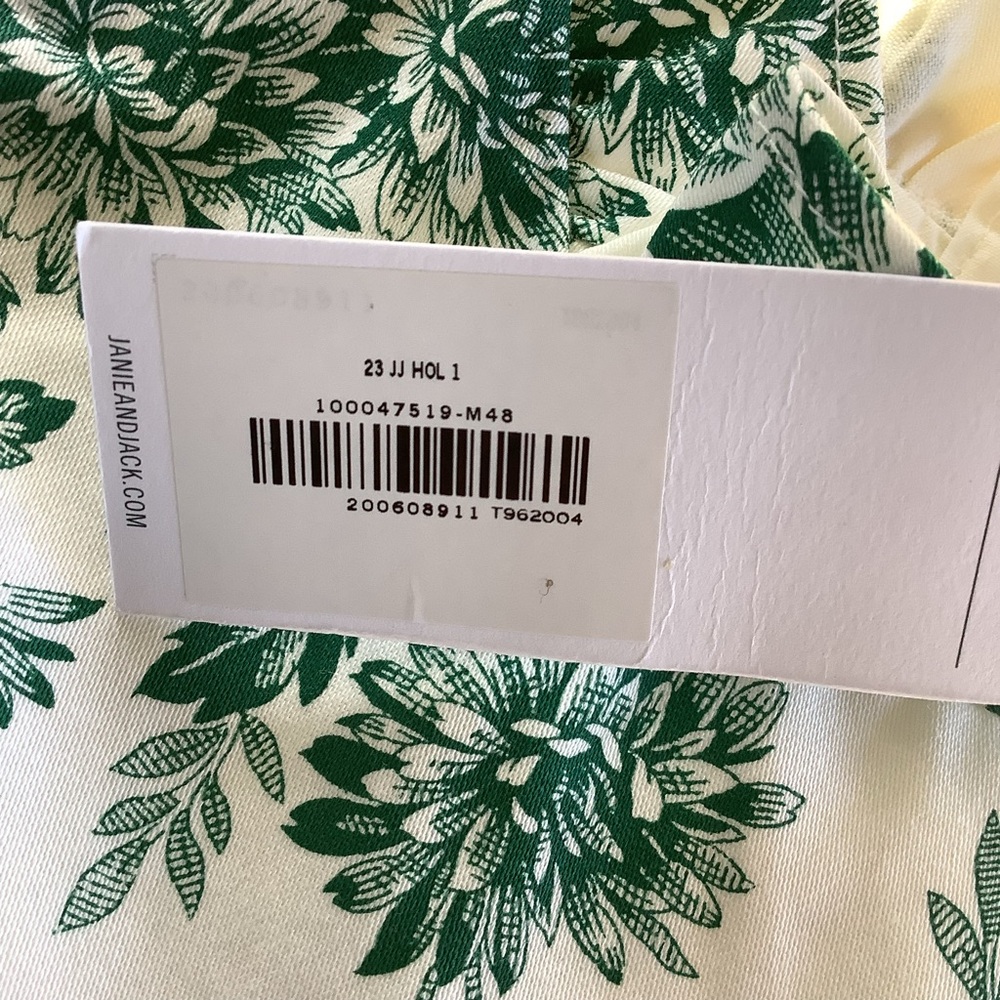 NWT JANIE AND JACK FLORAL TOILE DRESS GREEN WHITE 2T - Picture 6 of 8